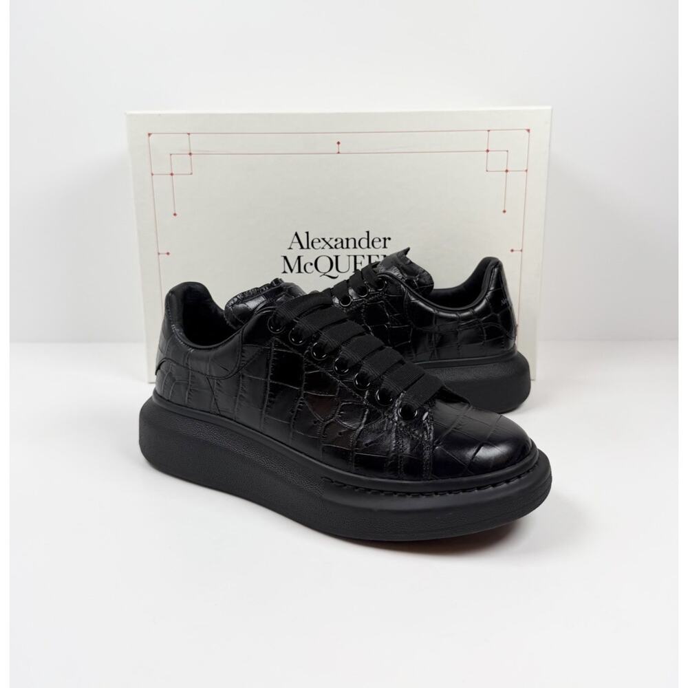 Size 6.5US - Alexander McQueen Black Crocodile Sneakers￼ - Picture 2 of 10